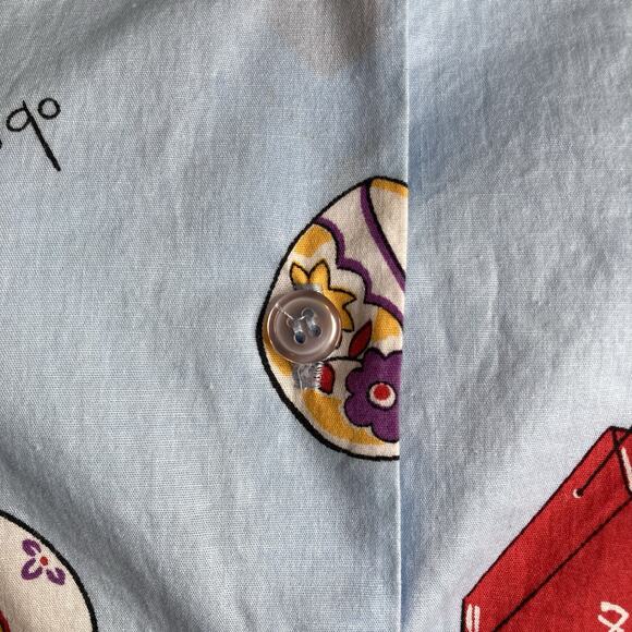 Vintage Chatterprintz Women's Quirky Chinese Food Button Up Shirt Size L Roomy - Picture 7 of 10